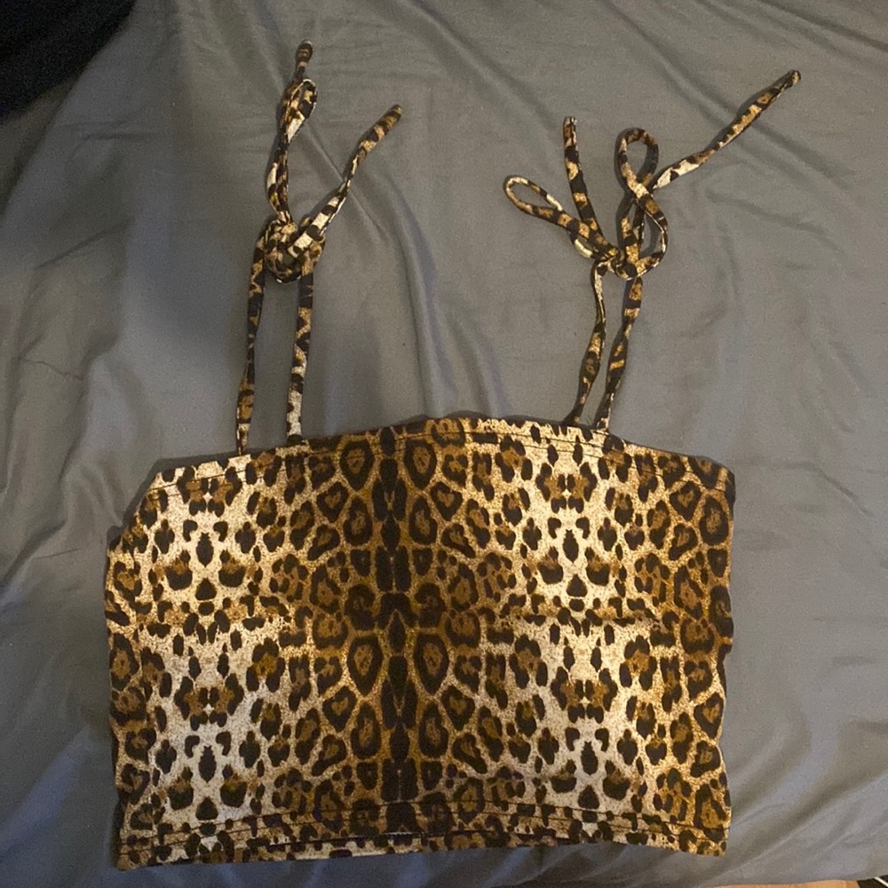 Cheetah print crop top
